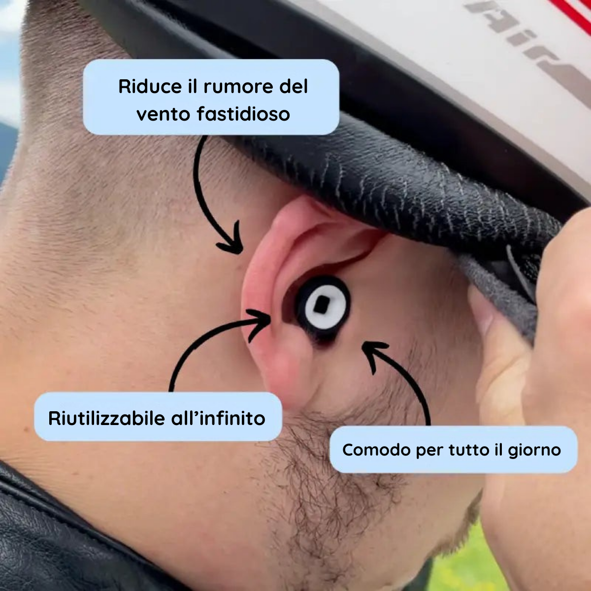 Tappi per moto, –27 dB